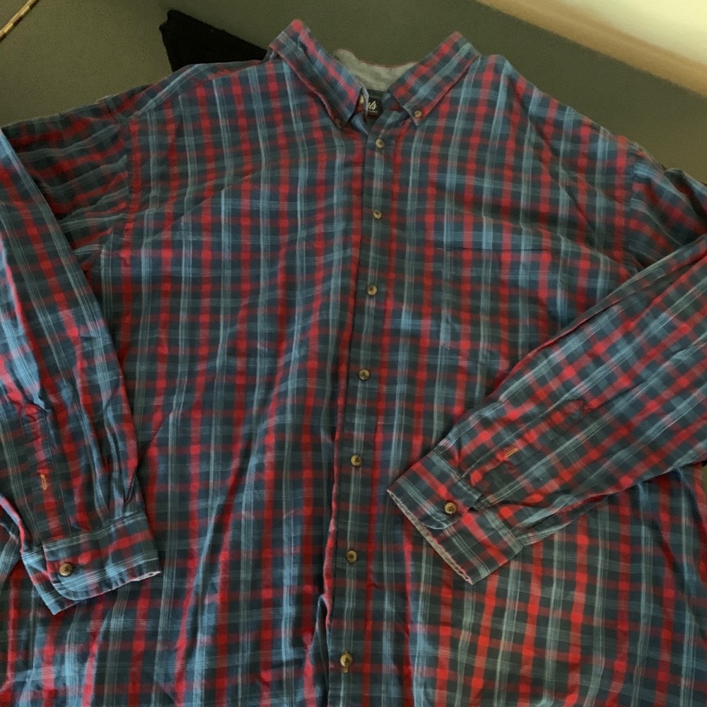 Men’s button down shirt.